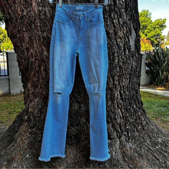 YMI High-Rise Flare and wide leg Sky Blue Women’s Jeans - Picture 1 of 6